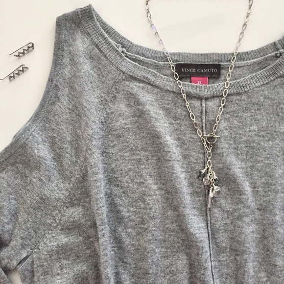 Vince Camuto Cold Shoulder Sweater Top - Picture 4 of 4